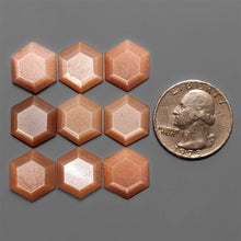 Peach Moonstone Hexagonal Step Cut