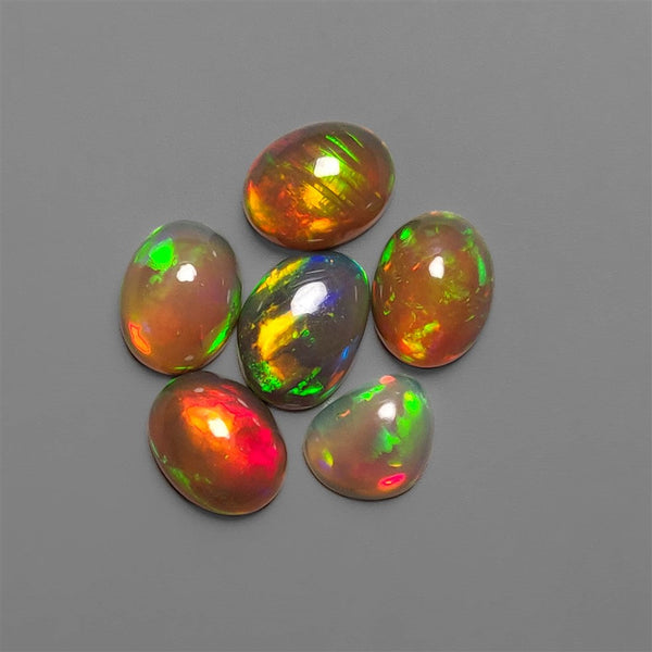 AAA Natural Dark Ethiopian Welo Opal Cabochons Lot