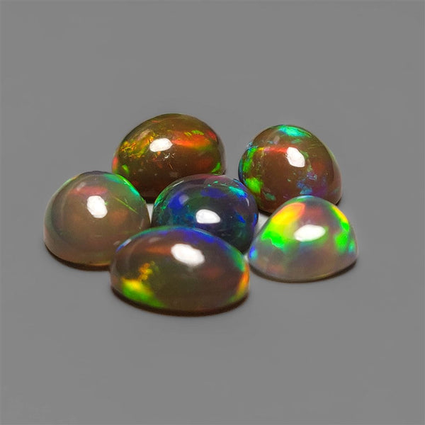 AAA Natural Dark Ethiopian Welo Opal Cabochons Lot