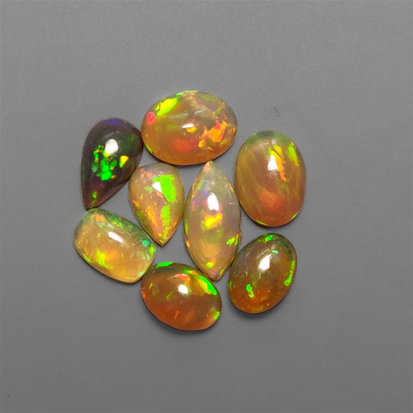 AAA Natural Dark Ethiopian Welo Opal Cabochons Lot