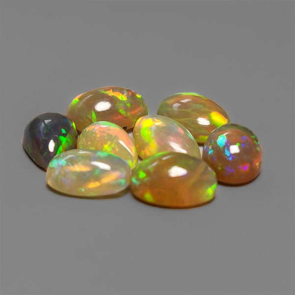 AAA Natural Dark Ethiopian Welo Opal Cabochons Lot