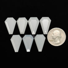 Step Cut White Moonstone Coffins Lot