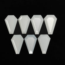 Step Cut White Moonstone Coffins Lot