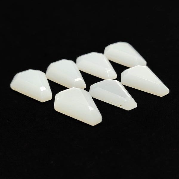 Step Cut White Moonstone Coffins Lot
