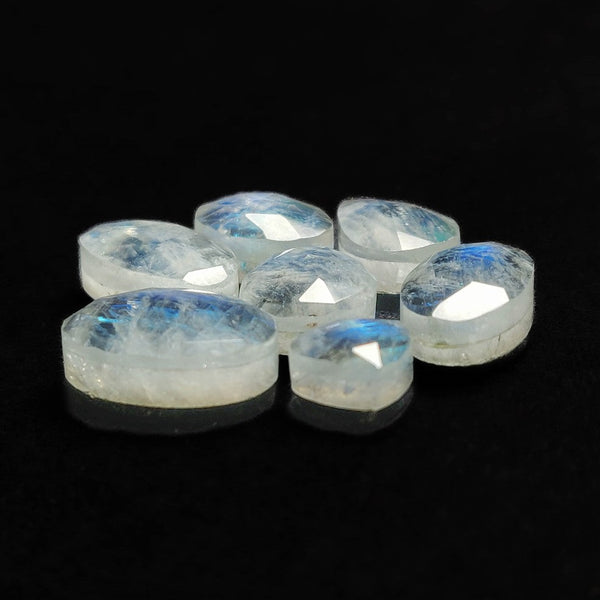 Rose Cut Rainbow Moonstone Doublets Lot