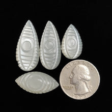 White Moonstone Evil Eye Carving Lot