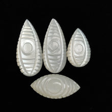 White Moonstone Evil Eye Carving Lot