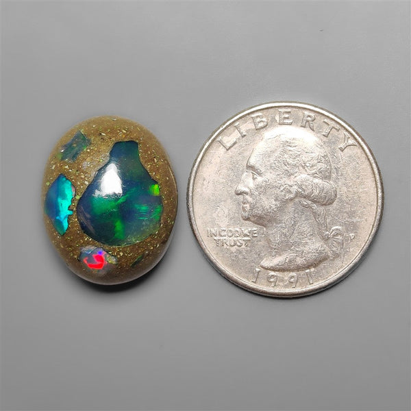 Ethiopian Welo Opal With Galaxy Inlay