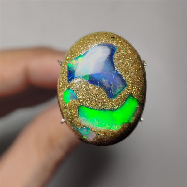 Ethiopian Welo Opal With Galaxy Inlay