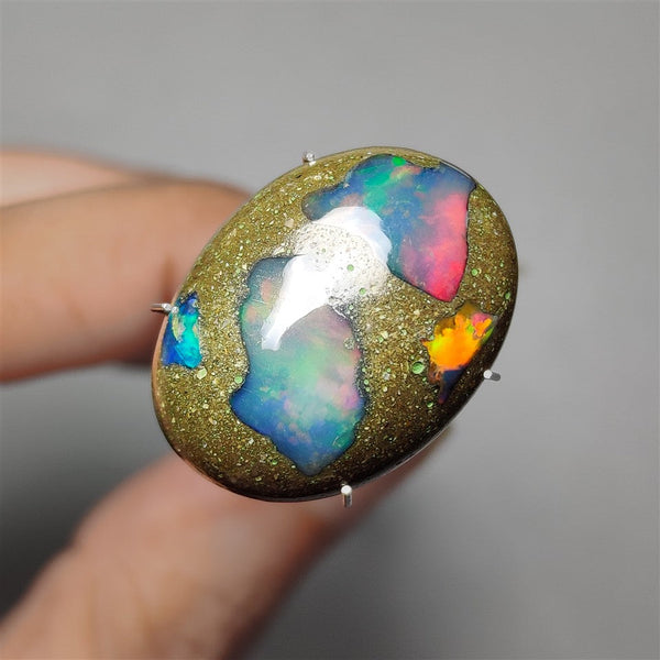 Ethiopian Welo Opal With Galaxy Inlay