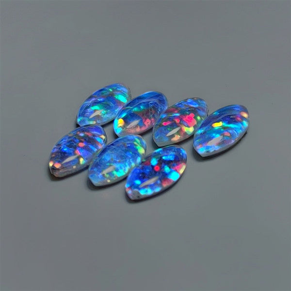 Natural Australian Opal Doublets Lot (with Clear Himalayan Quartz)