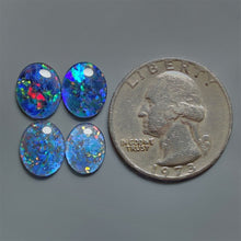 Natural Australian Opal Doublets Lot (with Clear Himalayan Quartz)