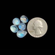 High Grade Rainbow Moonstone Cabochons Lot