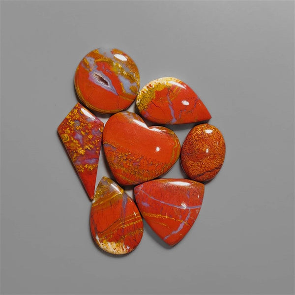 Indonesian Red Moss Agate Cabochons Lot