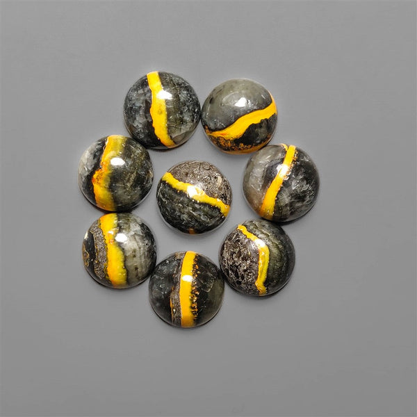 Bumble Bee Jasper Eclipse Stone Rounds Lot