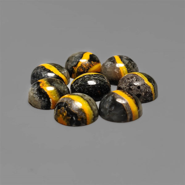 Bumble Bee Jasper Eclipse Stone Rounds Lot