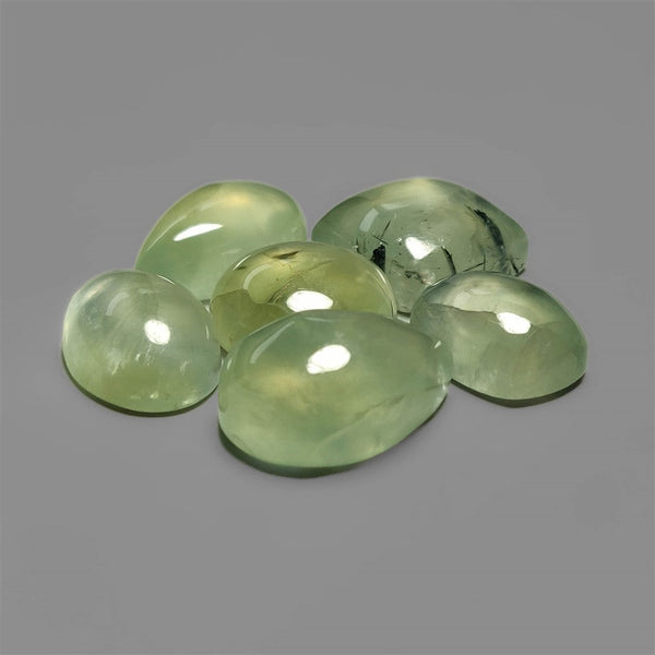 High Grade Gemmy Prehnite Cabochons Lot