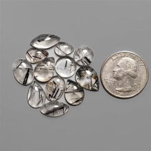Black Tourmaline In Quartz Cabochons Lot