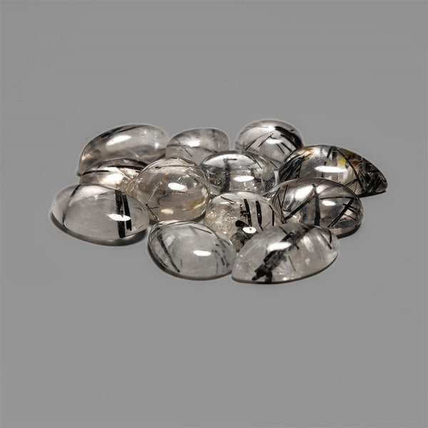 Black Tourmaline In Quartz Cabochons Lot