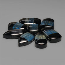 Blue Labradorite Inlay in Black Onyx