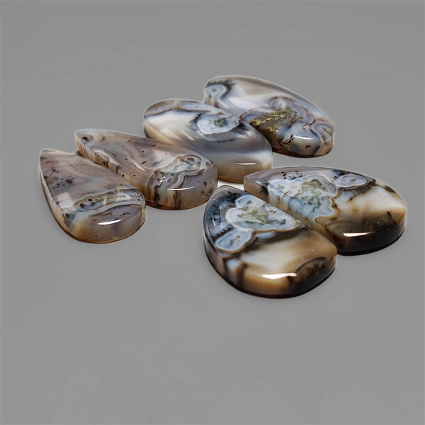 Gray Dendritic Agate Pairs Lot