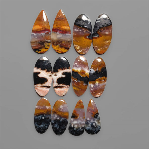 Polka Dot Agate Pairs Lot