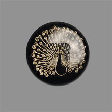 Gilded Peacock Inlay In Black Onyx Doublet-4895 | Gemstone for sale