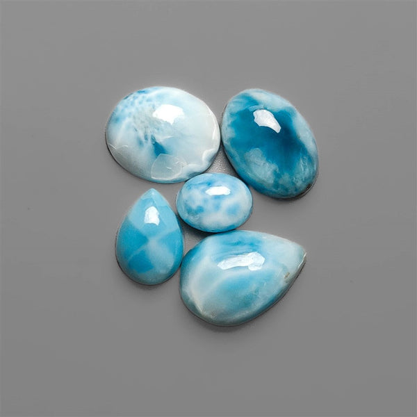 Selected Larimar Small Cabochons Lot
