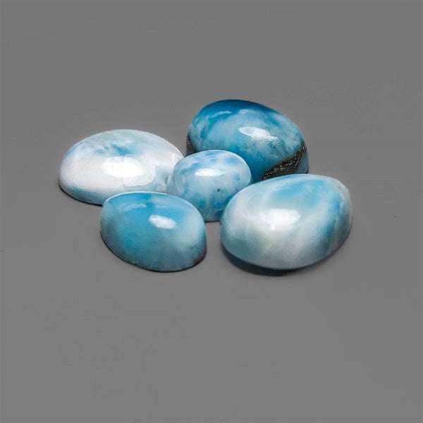 Selected Larimar Small Cabochons Lot