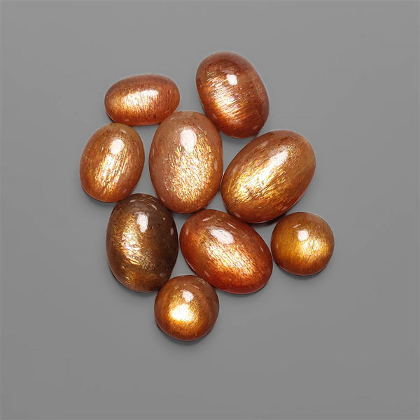 AAA Rainbow Meteor Shower Sunstone Cabochons Lot