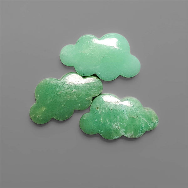 Handcarved Australian Chrysoprase Clouds Lot