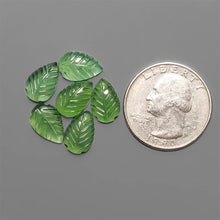 Handcarved Gemmy Serpentine Leaves Lot