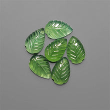 Handcarved Gemmy Serpentine Leaves Lot
