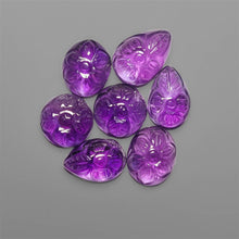 Handcarved Gemmy Amethyst Mughal Carvings Lot