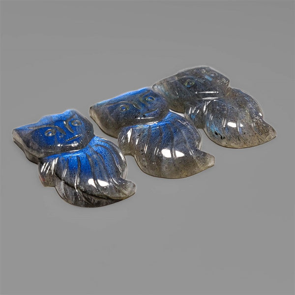 Handcarved Labradorite Calcifer Carvings Lot