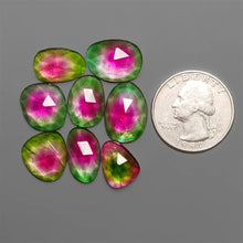 Rose Cut Glass Lot (watermelon tourmaline look-alike)