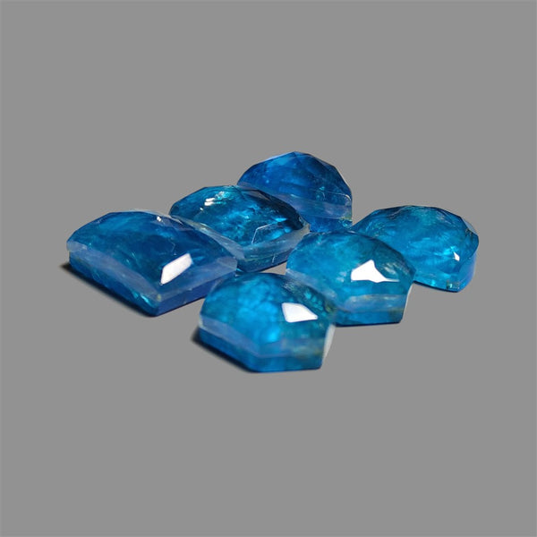 Rose Cut Himalayan Quartz And Neon Apatite Doublets Lot