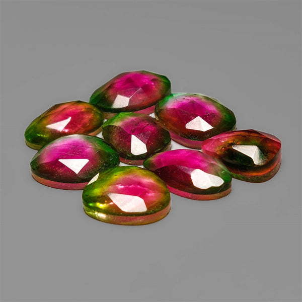 Rose Cut Glass Lot (watermelon tourmaline look-alike)