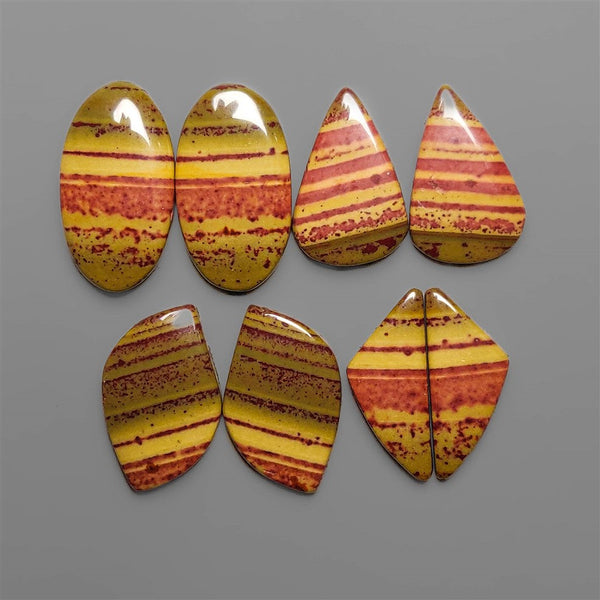 Bloodstone Unique Patter Pair Cabochons Lot