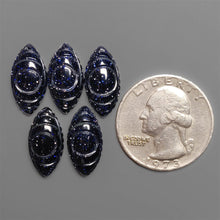 Handcarvd Blue Goldstones Evil Eye Lot