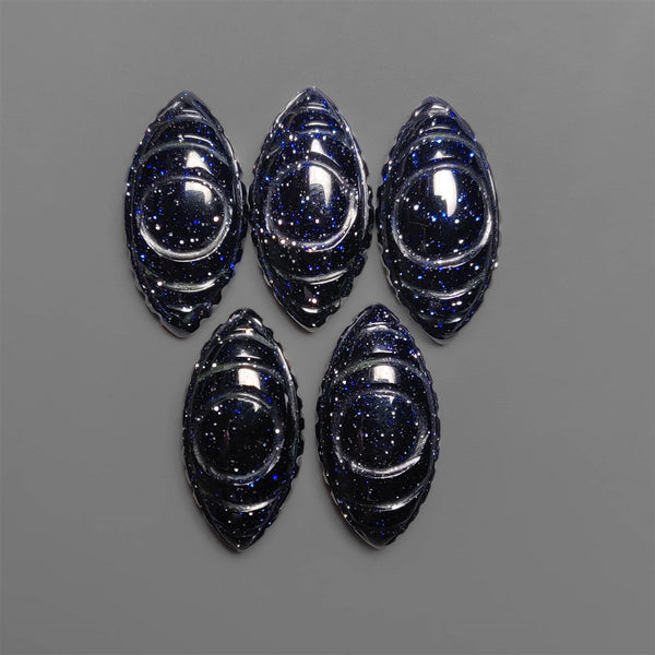 Handcarvd Blue Goldstones Evil Eye Lot