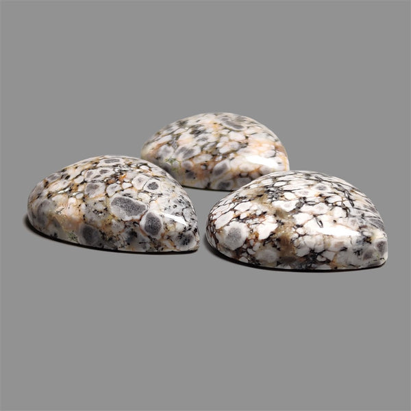 Spiderweb Unique Patterned Dendritic Opal Hearts Lot