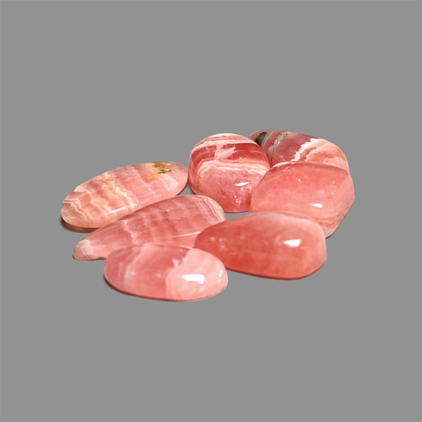 Gemmy Rhodochrosite Cabochons Lot