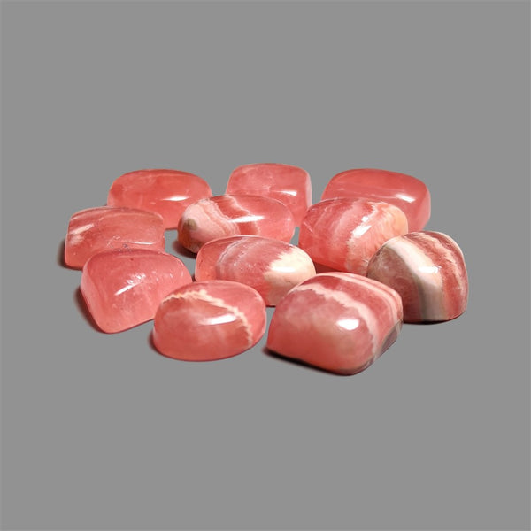 Gemmy Rhodochrosite Cabochons Lot