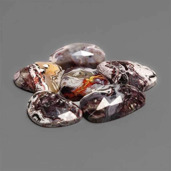 Rose Cut Crazy Lace Agates Lot