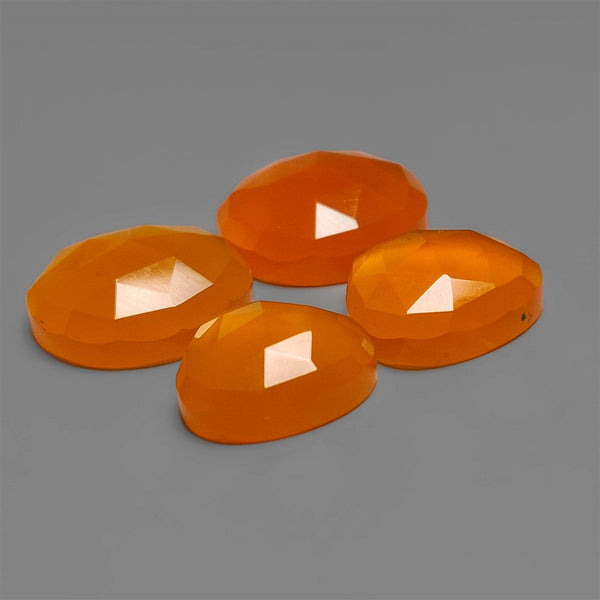 Rose Cut Carnelian Agate Pair Lot
