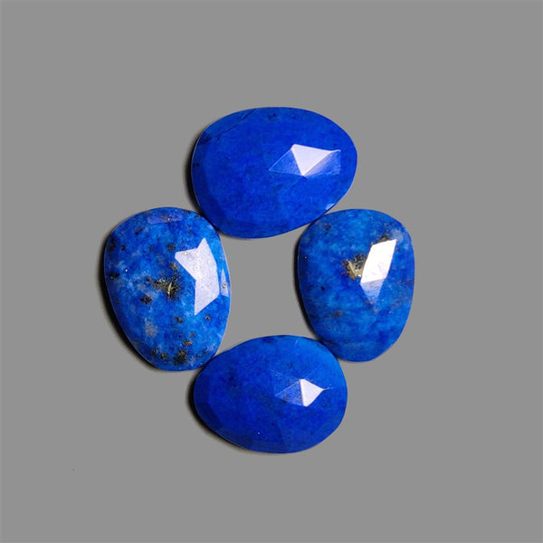 Rose Cut Lapis Lazuli With Pyrite Inclusions Lot-4855 | Gemstone for sale