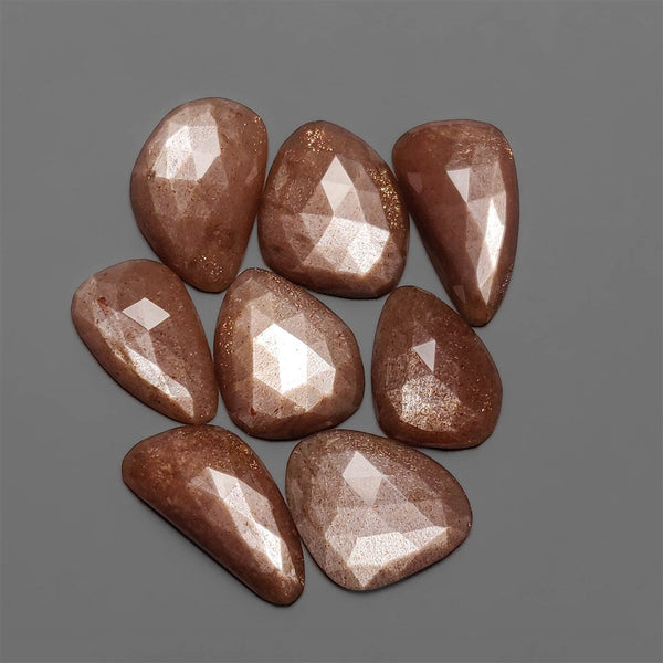 Rose Cut Peach Moonstone Lot 