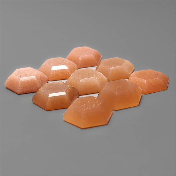 Peach Moonstone Hexagonal Step Cut