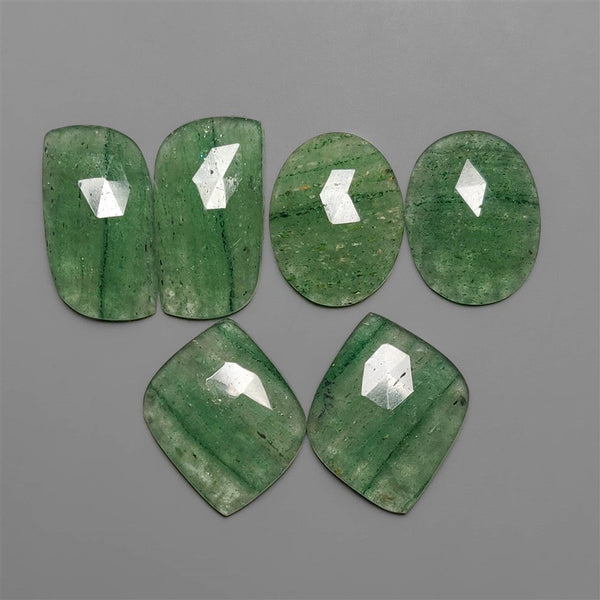 Rose Cut Green Aventurine pair Lot